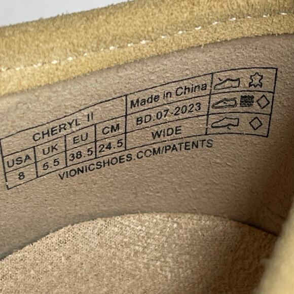 Vionic Women’s Cheryl II Lug penny Loafers size 8 Wide Slip-on Sand Suede - Picture 4 of 9